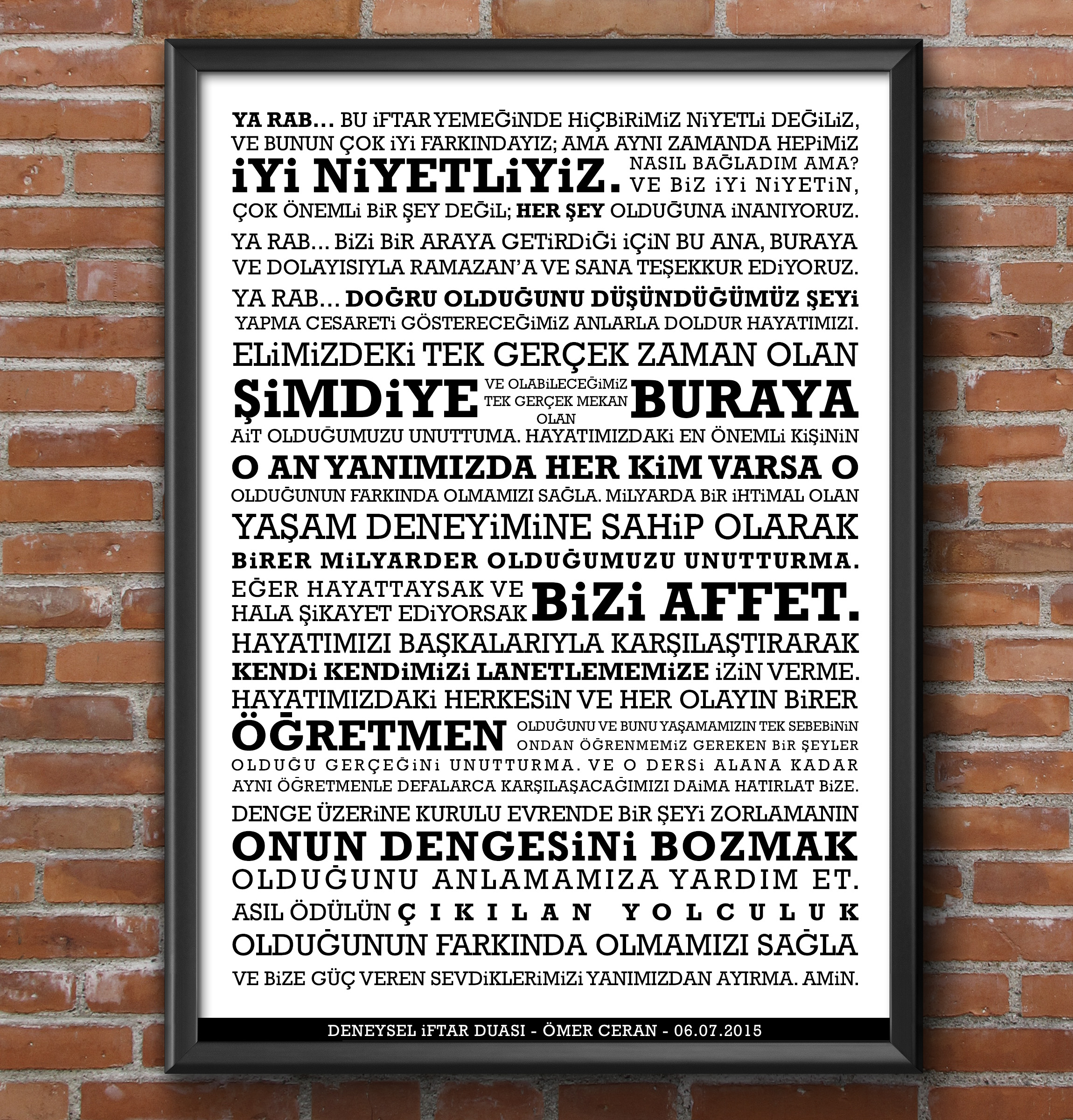 Deneysel İftar Duası Finale Deneysel İftar Duası Finale